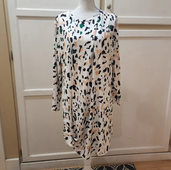 SHEIN's Emery Rose Women's Print Twist Hem Dress NWOT - Picture 4 of 12